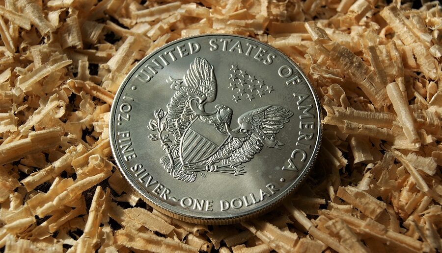tarnished silver eagle coin