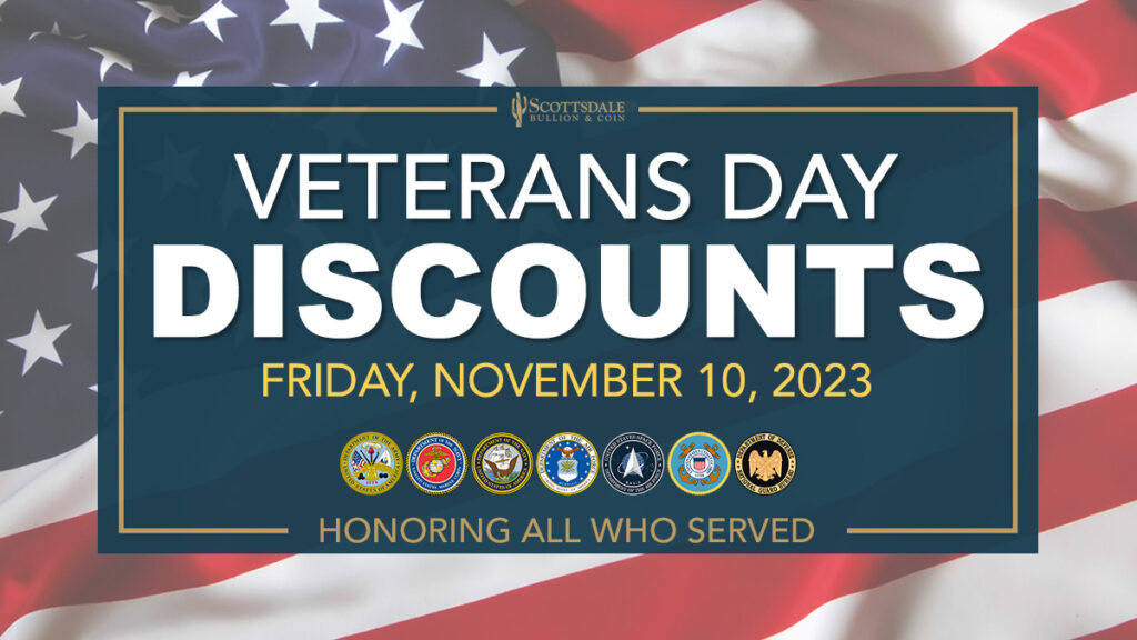 veterans day discounts on bullion and graded coins