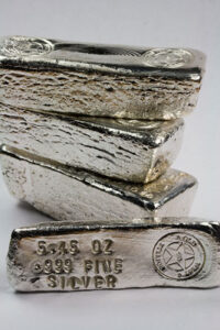 poured silver ingot