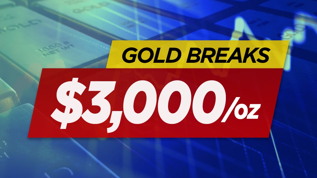 gold price exceeds $3000 per oz
