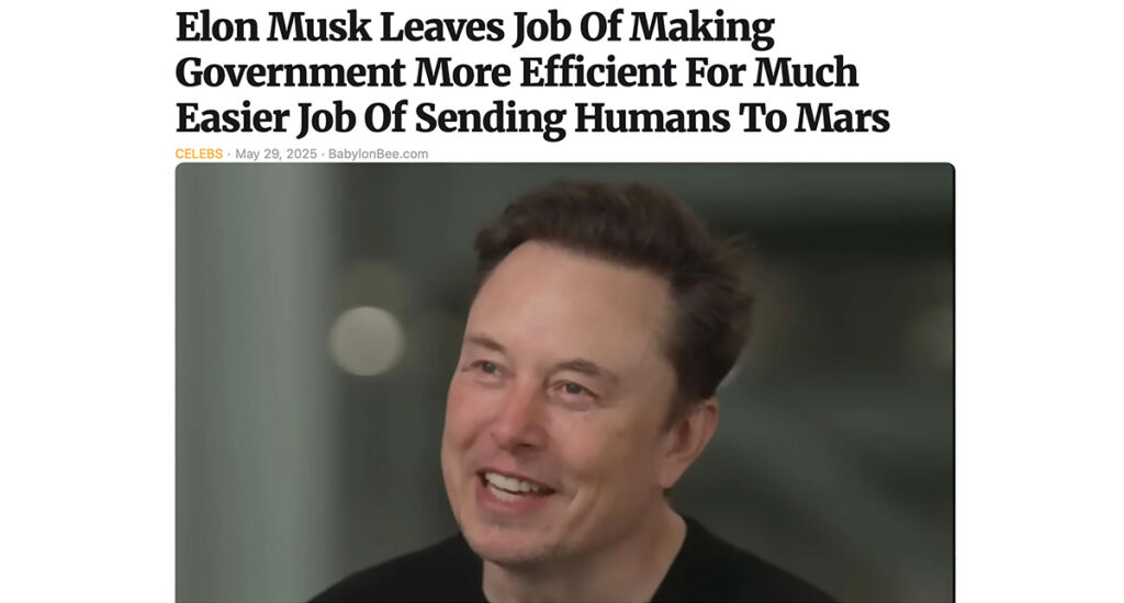 elon musk babylon bee doge joke
