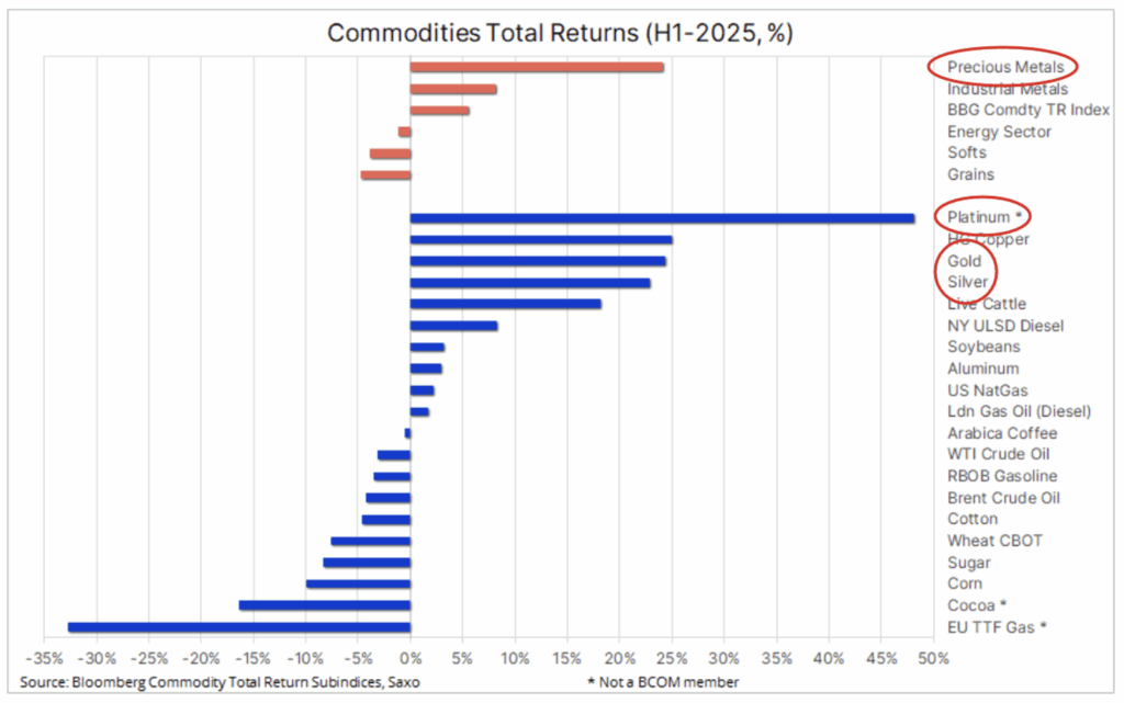 commodity returns in 2025