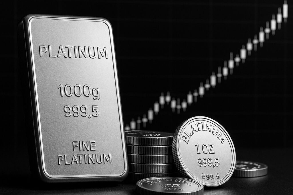 platinum bullion over chart