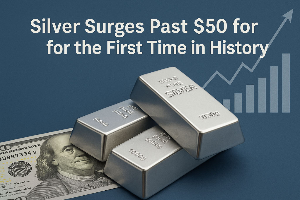silver price clears 50 dollars
