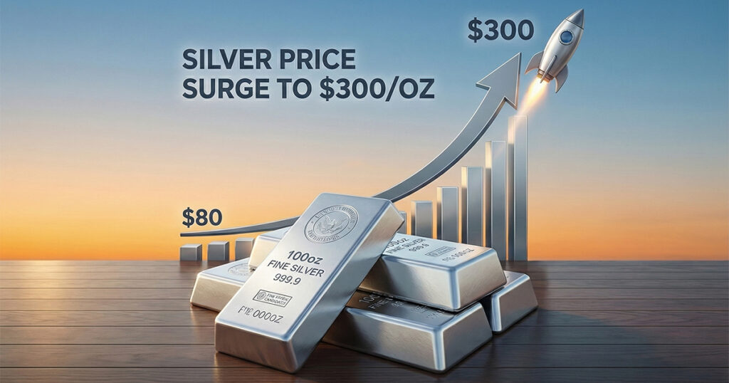silver price to 300 dollars per ounce