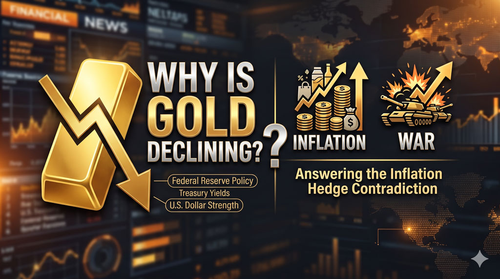 why does gold fall during elevated inflation and war periods