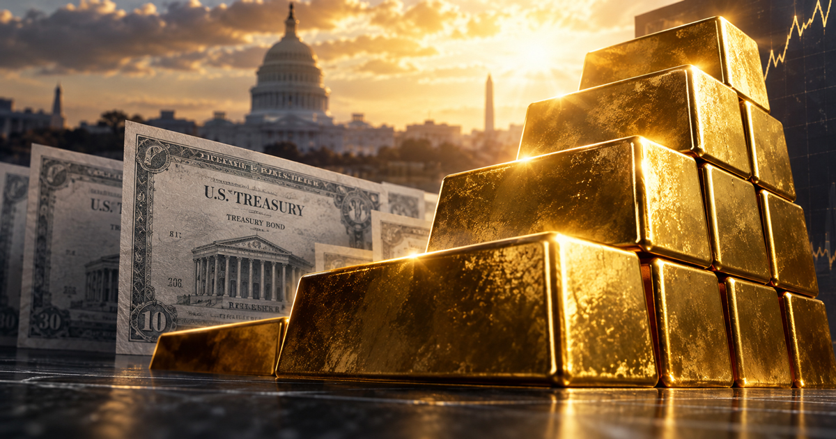 gold ingots us treasuries